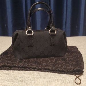 Authentic Gucci Black Monogram Canvas Mini